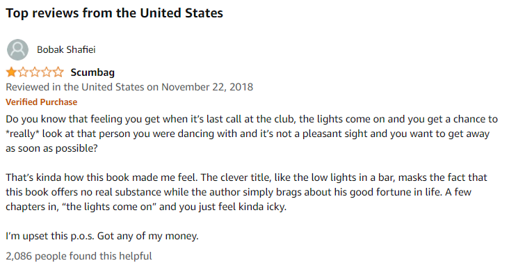 review for the subtle art of not giving a fuck