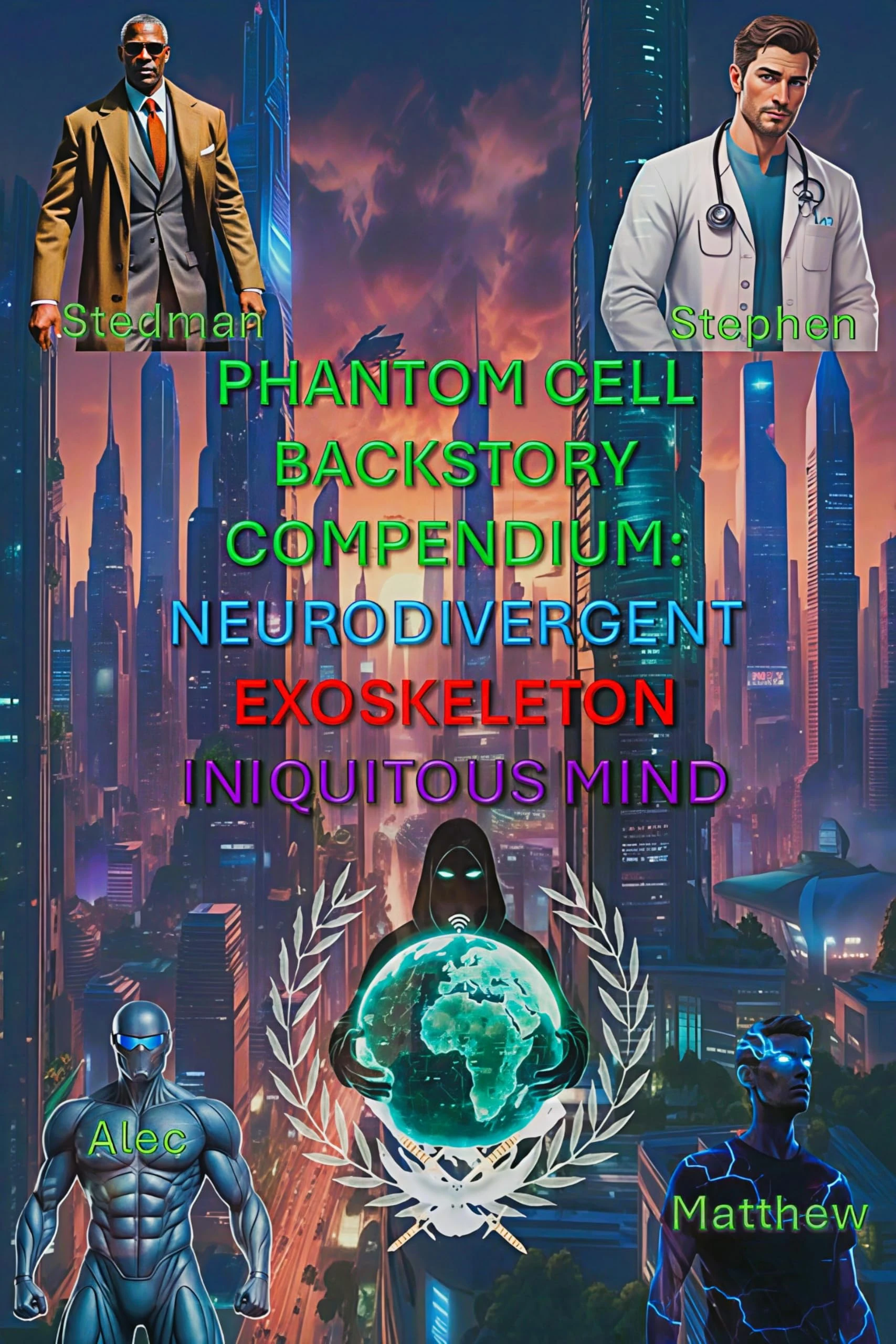 Phantom Cell Backstory Compendium: Get Neurodivergent - Exoskeleton - Iniquitous Mind: Dystopian, Science Fiction, Techno-Thriller that delivers what it promises.