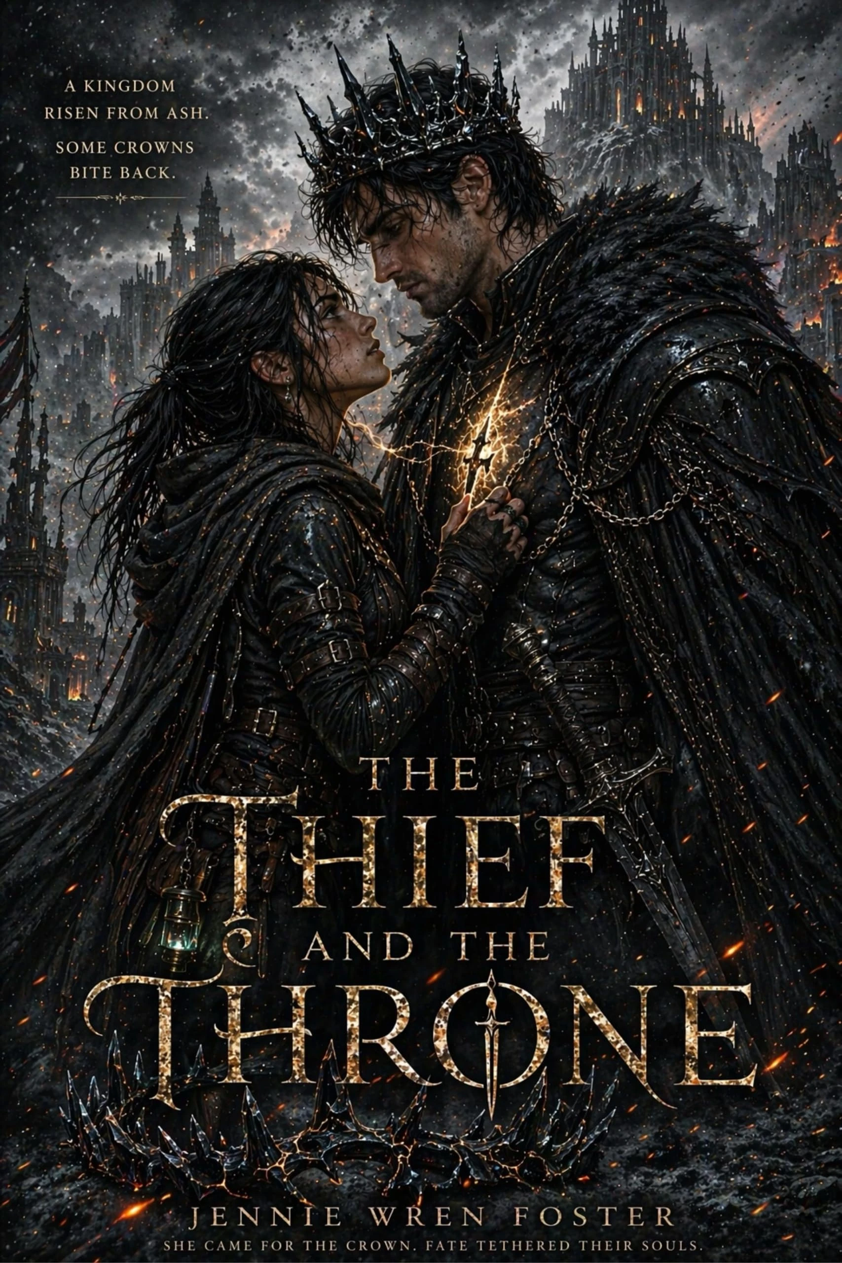The Thief and the Throne: "She stole his crown. The curse stole her choices. Love stole everything else."