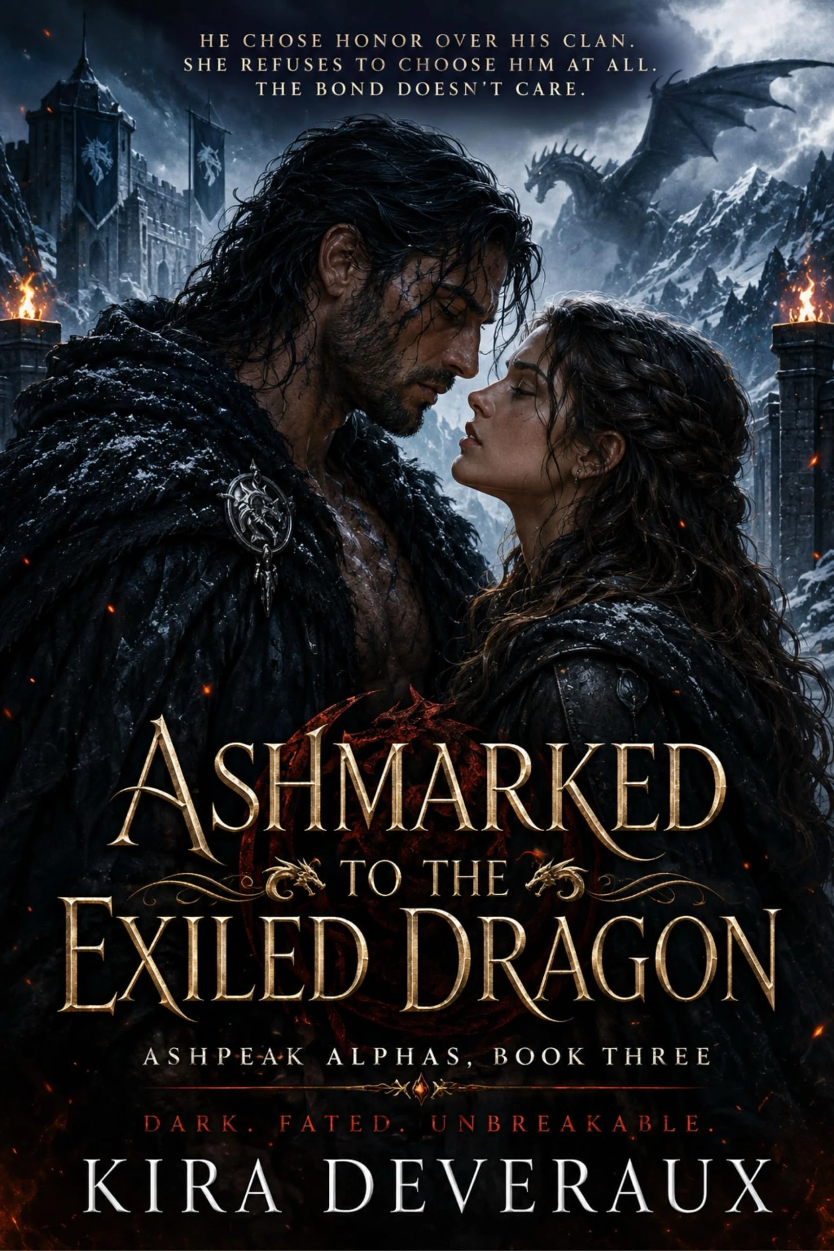 Ashmarked to the Exiled Dragon: He chose honor over his clan. She refuses to choose him at all. The bond doesn't care. (The Ashpeak Alphas Book 3)