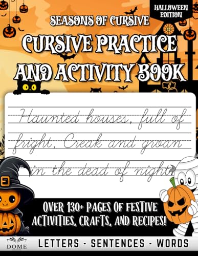 Seasons of Cursive, Halloween Edition: Cursive Practice and Activity Book