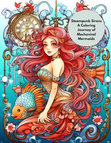 Steampunk Sirens A Coloring Journey of Mechanical Mermaids: Dive into a World of Intricate Designs: Color Your Own Mechanical Mermaids in a Steampunk Fantasy Adventure