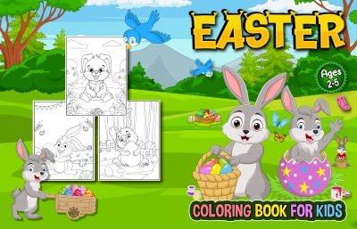 Easter Coloring Book For kids Ages 2-5 - CraveBooks