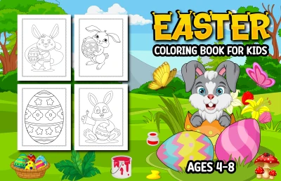 Easter Coloring Book For kids Ages 2-5