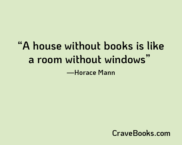 A house without books is like a room without windows