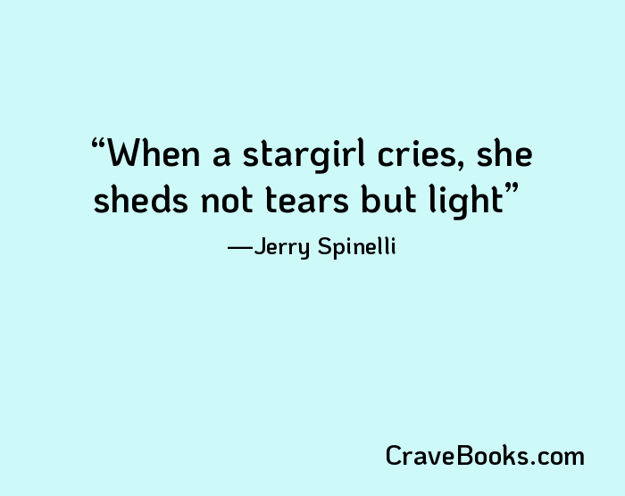 When a stargirl cries, she sheds not tears but light