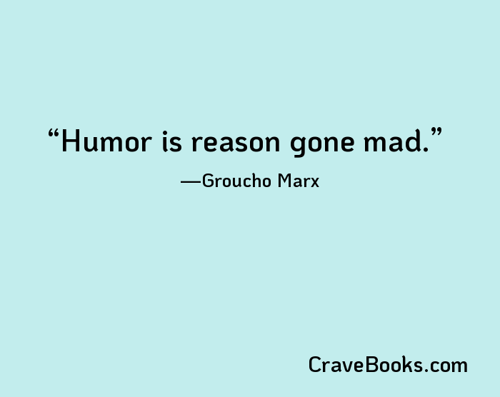 Humor is reason gone mad.