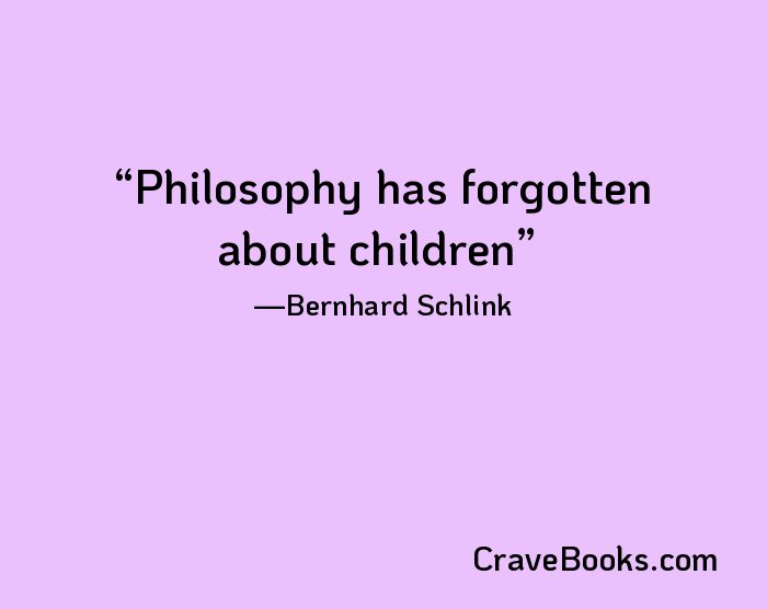 Philosophy has forgotten about children