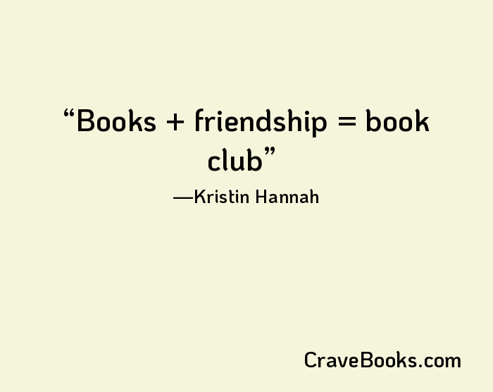 Books + friendship = book club