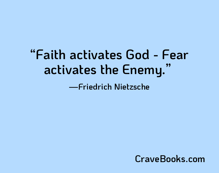 Faith activates God - Fear activates the Enemy.