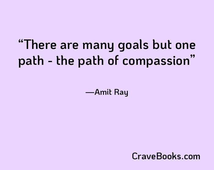 There are many goals but one path - the path of compassion