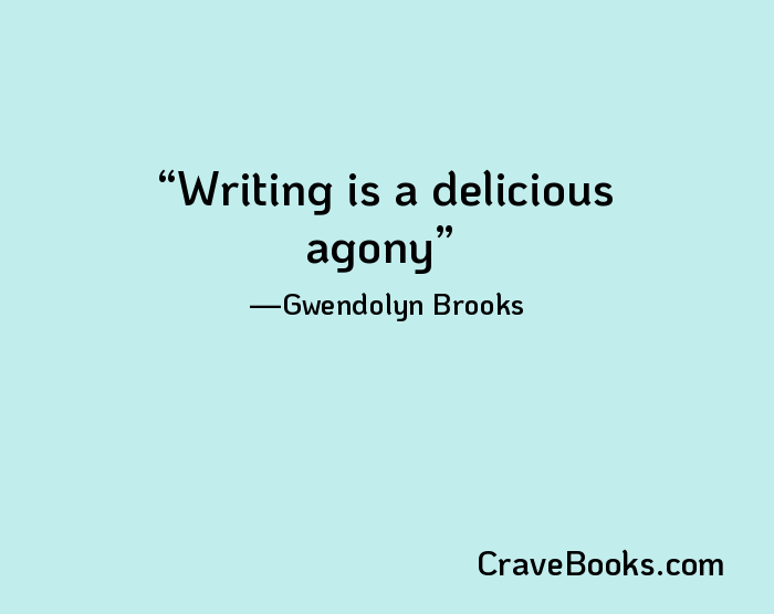 Writing is a delicious agony