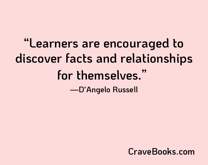 Learners are encouraged to discover facts and relationships for themselves.