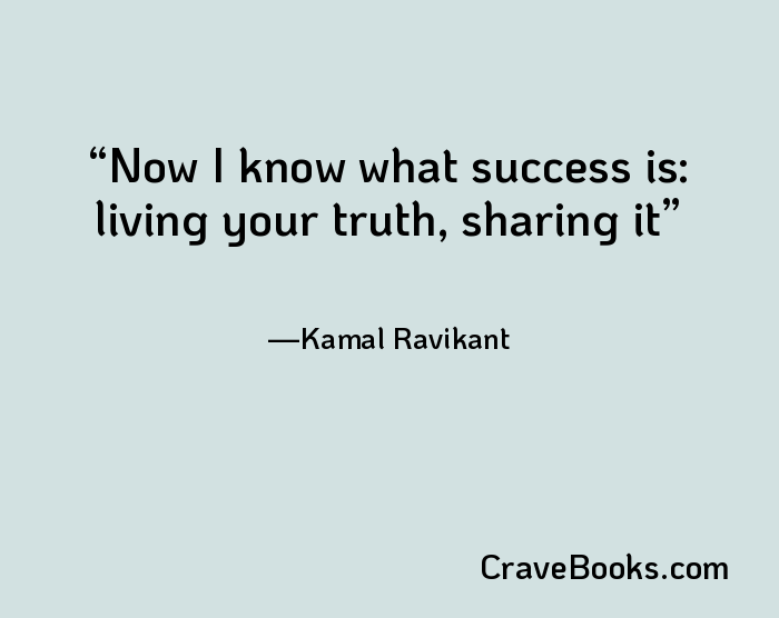 Now I know what success is: living your truth, sharing it