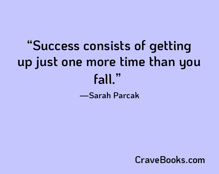 Success consists of getting up just one more time than you fall.