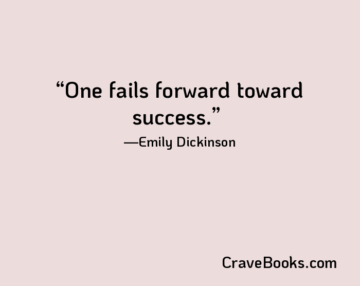 One fails forward toward success.