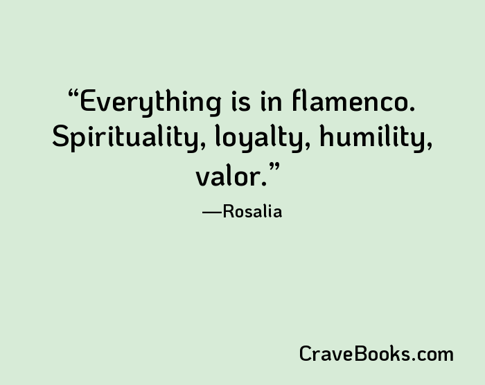 Everything is in flamenco. Spirituality, loyalty, humility, valor.