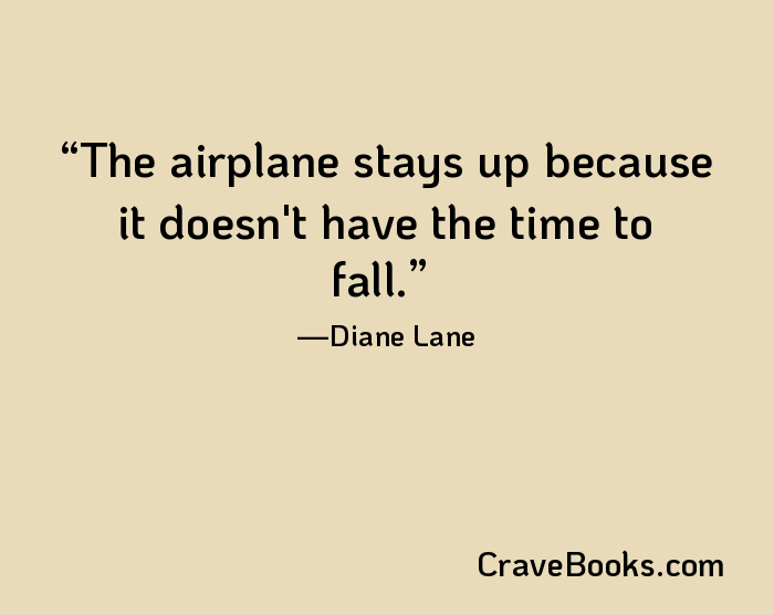 The airplane stays up because it doesn't have the time to fall.