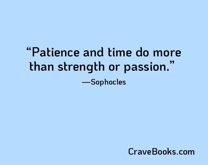 Patience and time do more than strength or passion.