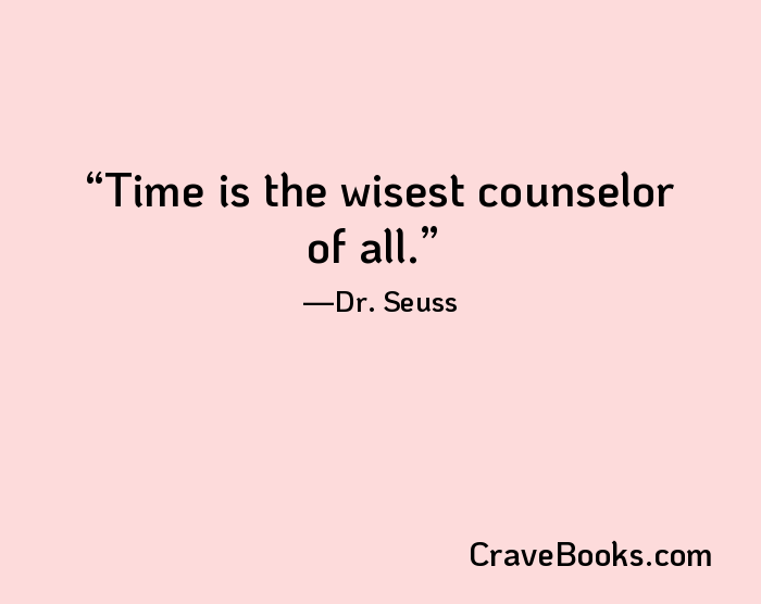 Time is the wisest counselor of all.