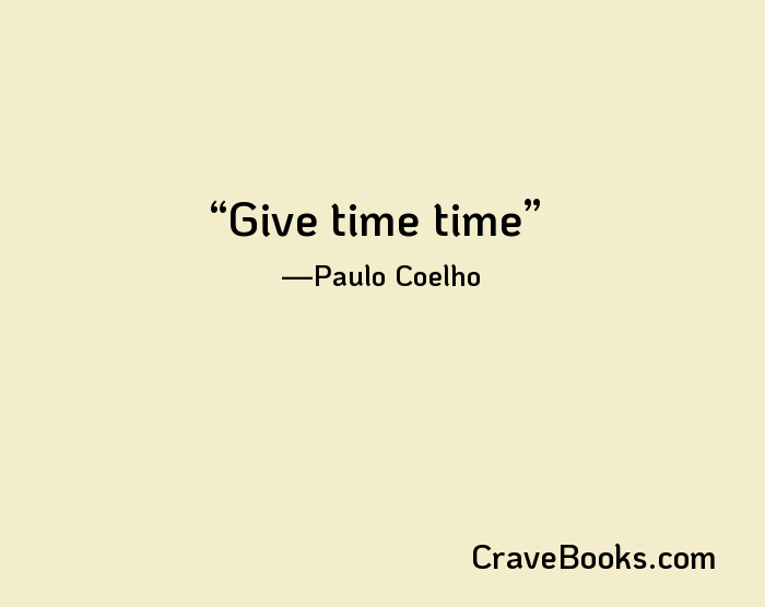 Give time time