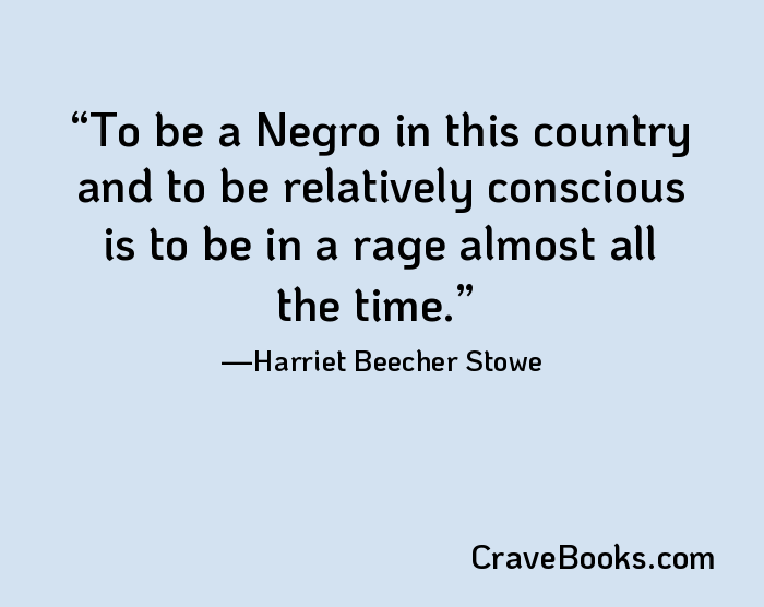 To be a Negro in this country and to be relatively conscious is to be in a rage almost all the time.