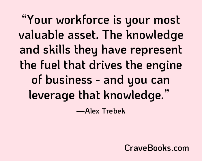 Your workforce is your most valuable asset. The knowledge and skills they have represent the fuel that drives the engine of business - and you can leverage that knowledge.