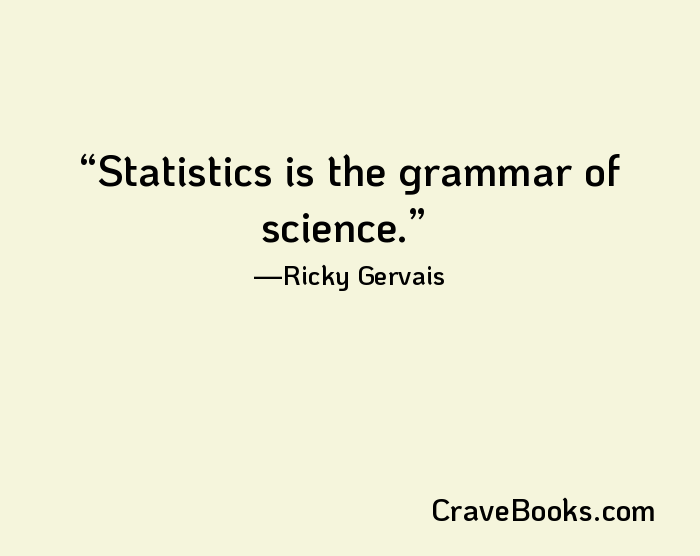Statistics is the grammar of science.