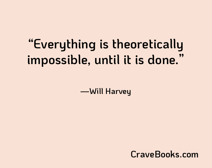 Everything is theoretically impossible, until it is done.
