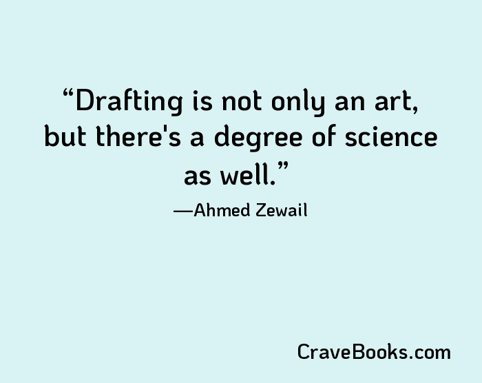 Drafting is not only an art, but there's a degree of science as well.