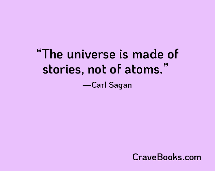 The universe is made of stories, not of atoms.