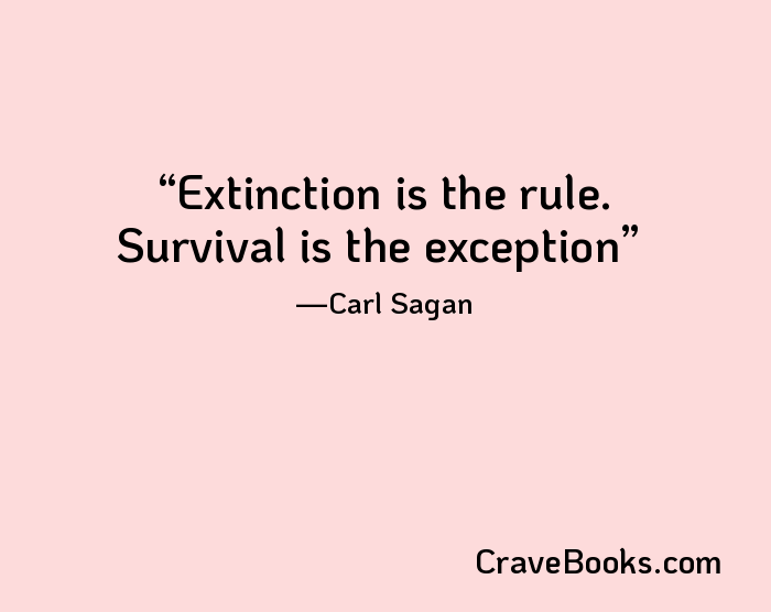 Extinction is the rule. Survival is the exception