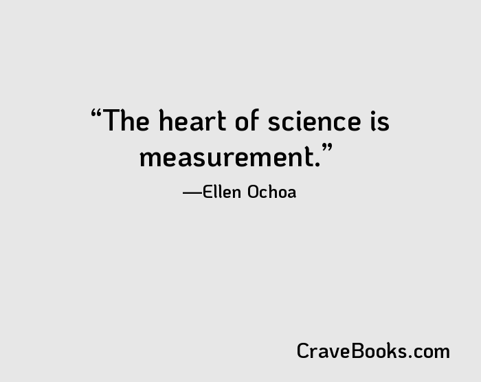 The heart of science is measurement.