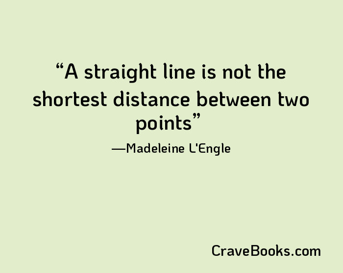 A straight line is not the shortest distance between two points
