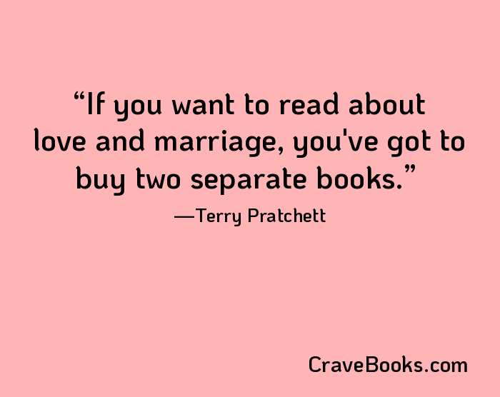 If you want to read about love and marriage, you've got to buy two separate books.